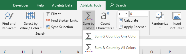 how to quickly count and sum colored cells in excel