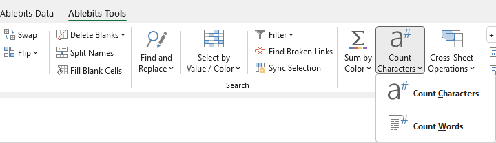 Run the add-in from the Excel's ribbon.