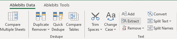 Extract tool for Excel. Extract tool for Excel.