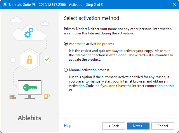 Select an activation method.
