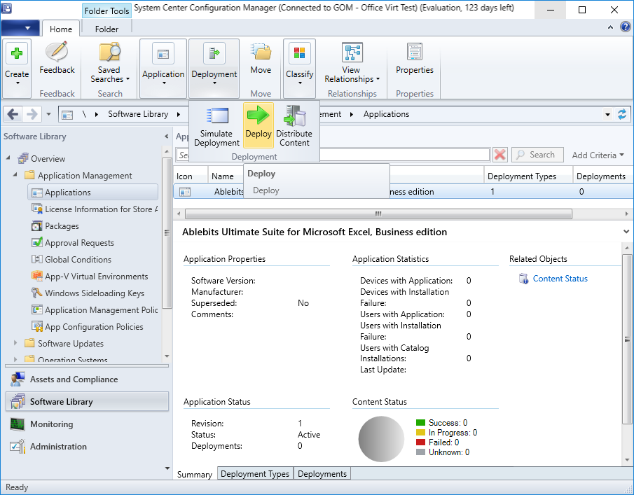 Deployment in the System Center Configuration Manager