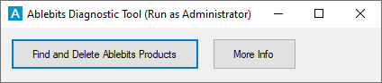 Run Ablebits diagnostic tool as administrator.