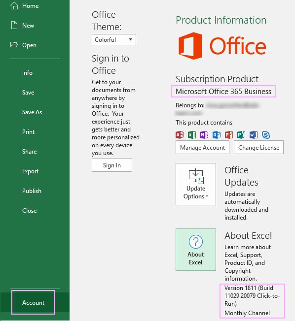 Determine your Microsoft Office version - IT Help