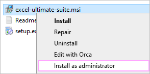 Install the add-in with administrator privileges.