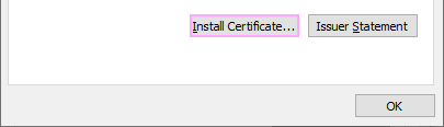Install Certificate.