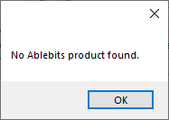 Ablebits diagnostic tool.