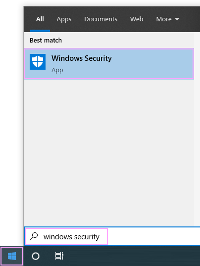 Open Windows Security.