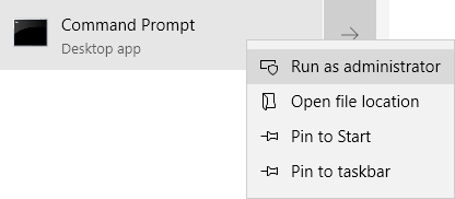 Run as administrator.