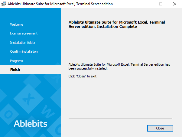 The Ablebits add-in is installed. The Ablebits add-in is installed.