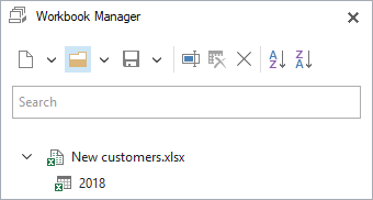 Click this button to open Excel workbook.
