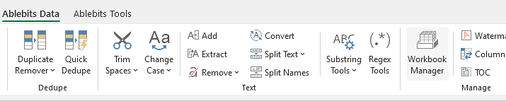 Run the tool by clicking on its icon on Excel ribbon.