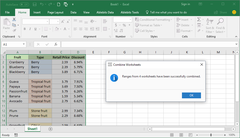 How To Merge Multiple Tables From Different Excel She 1121