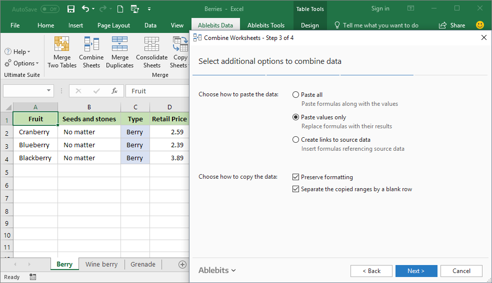 combine sheets from multiple excel files based on column headers