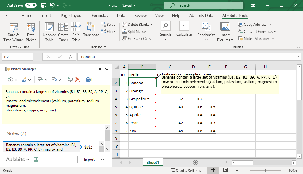 Insert Comments In Excel And Edit Them With Comments Manager