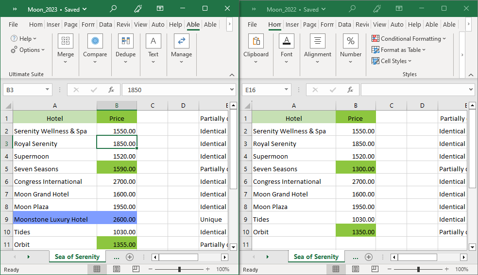 Compare Two Workbooks In Excel 365 2021 2016 Using Ultimate Suite