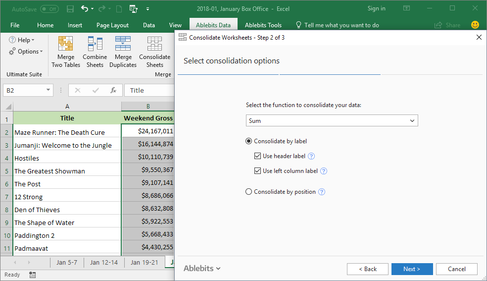 How To Consolidate Data In Excel Summarize Values Into One Report