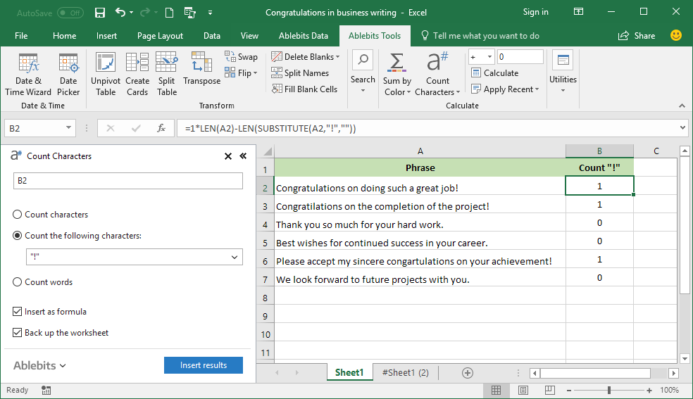 Count Symbols In Text Excel