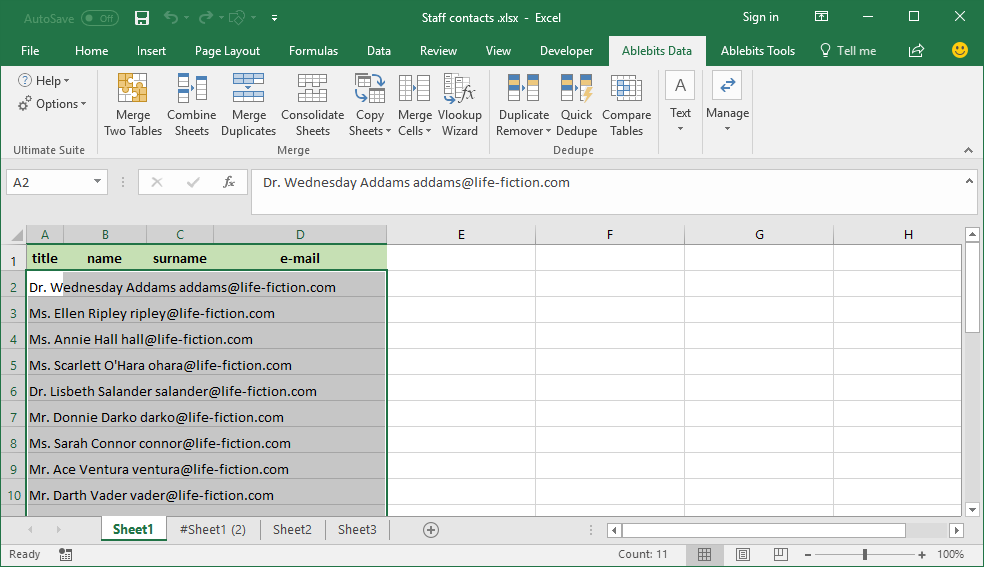 how to remove table format in excel shortcut keys