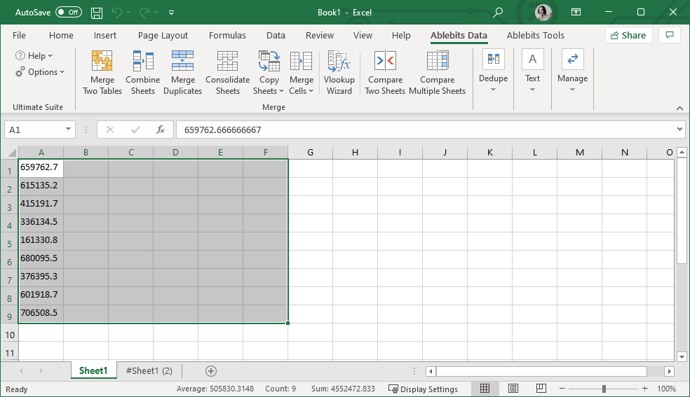 Combine cells with aggregate Excel functions