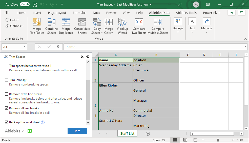 8 Tools To Manage Text In Excel Trim Spaces Split Cells Count Characters And More