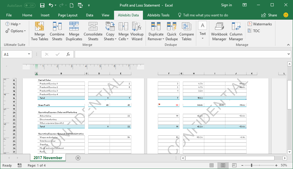 Add any text to your watermark in Excel…