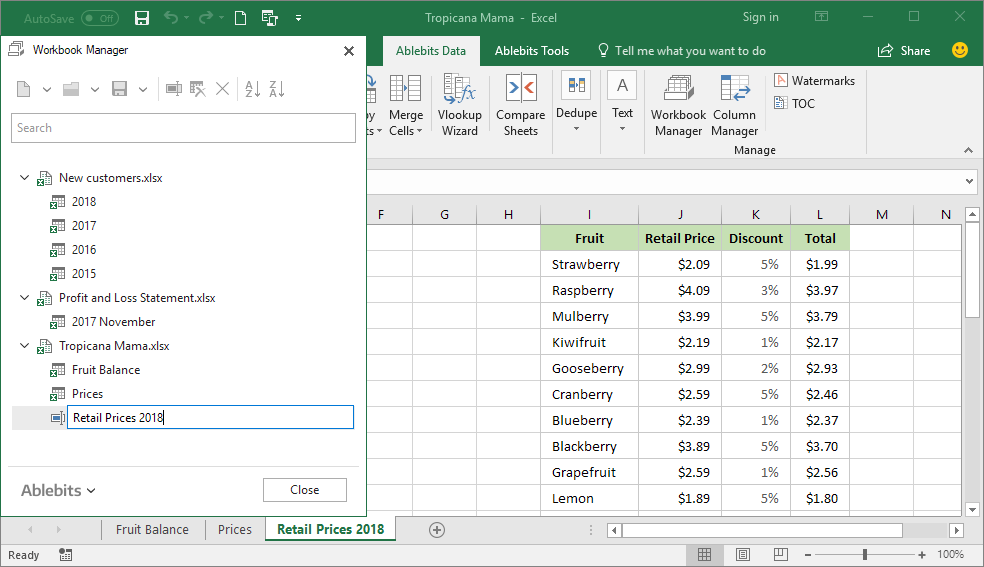 excel mass rename