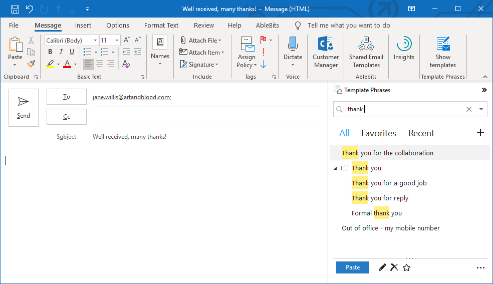 How To Use Templates In Microsoft Outlook Image to u