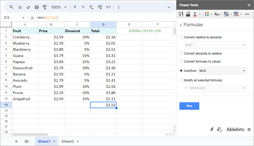 Quickly calculate values with 12 most commonly used functions.
