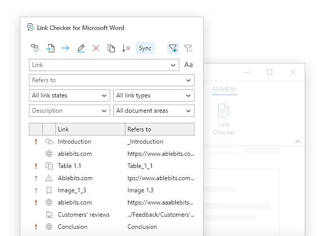 Link Checker for Word