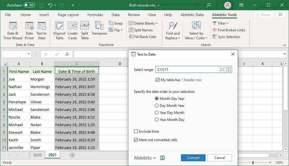 Конвертер excel