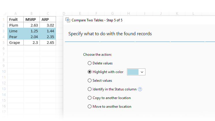 Excel Compare Two Columns For Matches And Differences
