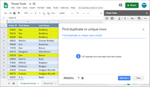 Remove Duplicates add-on for Google Sheets