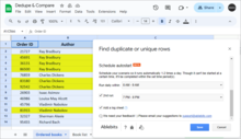 Remove Duplicates add-on for Google Sheets