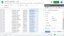 Random Generator add-on for Google Sheets