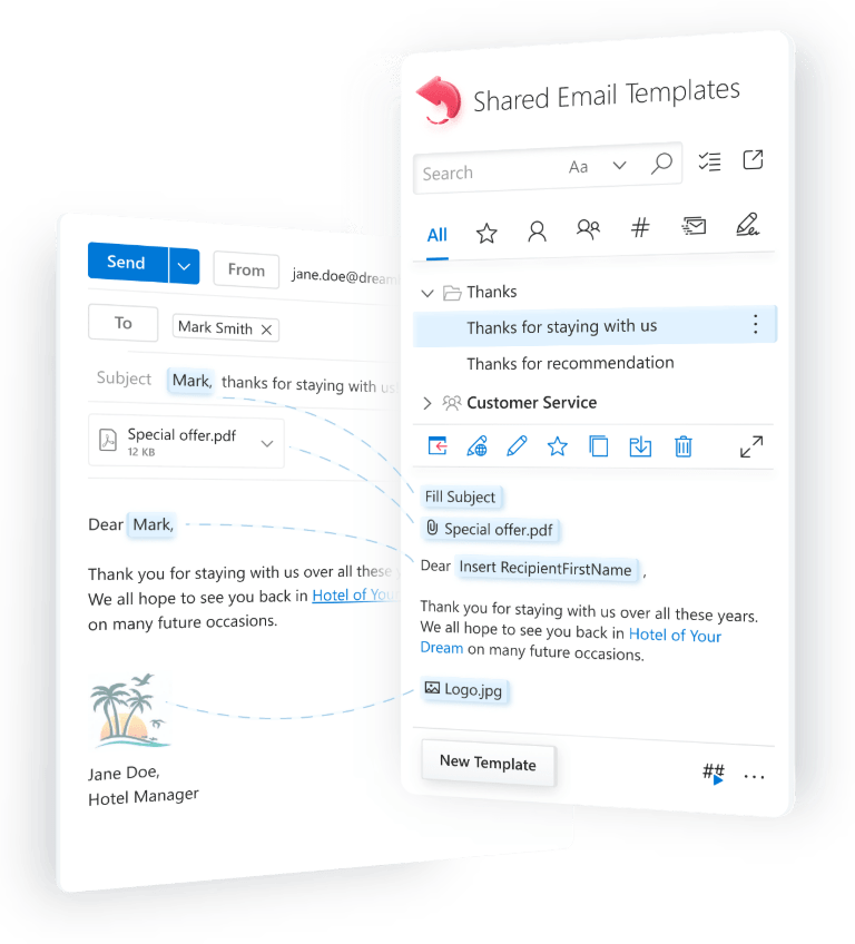 Shared Email Templates