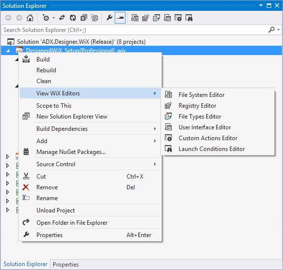 Designer For WiX Toolset Create WiX Setup Projects Like In Visual Studio