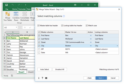 merge worksheets in excel