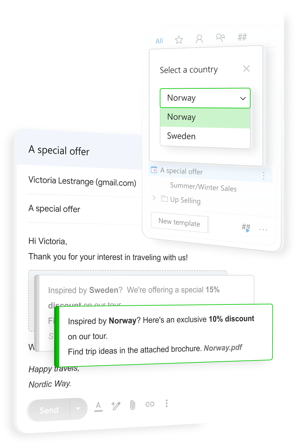 Use condition logic and macros in your templates for every scenario.