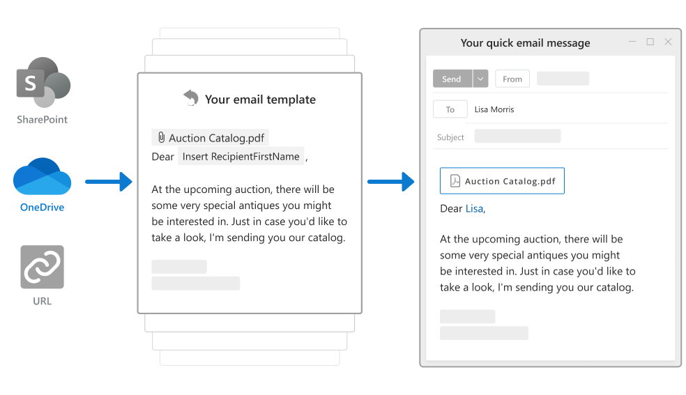 Attach files to templates